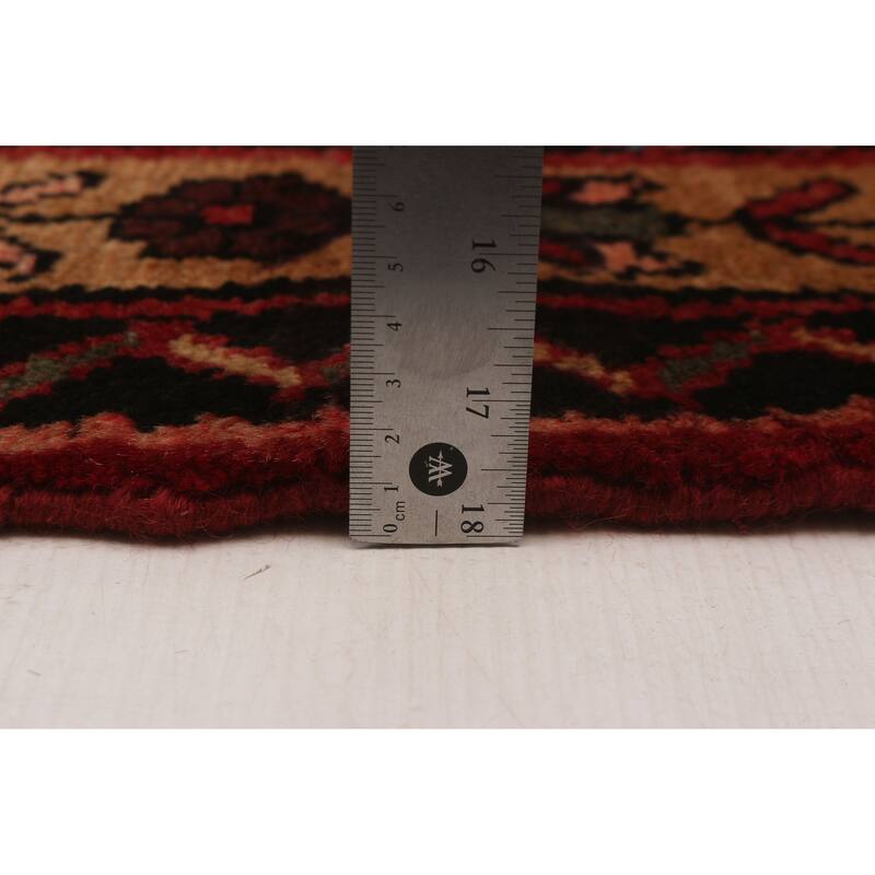 Andelz Navy, Red Rug 3'10" x 7'5" - 3'7 x 6'7
