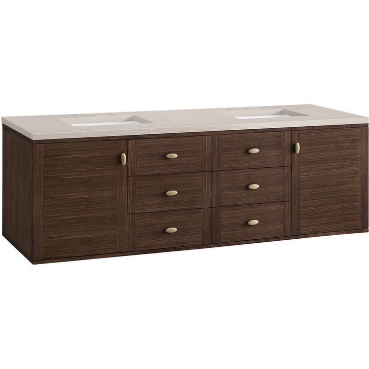 James Martin Vanities 670-V72-3EMR Amberly 72" Free Standing or Wall