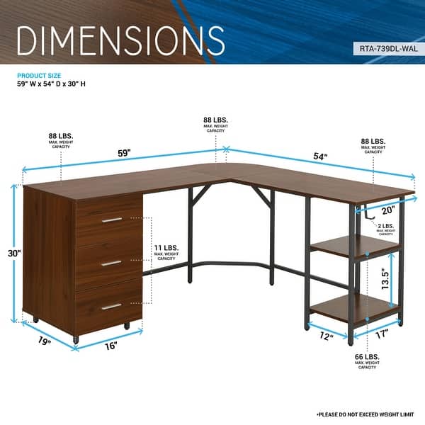 L-Shape Home Office Two Tone Desk with Storage - Bed Bath & Beyond ...