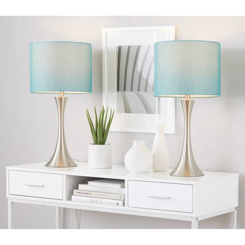 Porch & Den Bakkom 24" Metal Table Lamp (Set of 2)