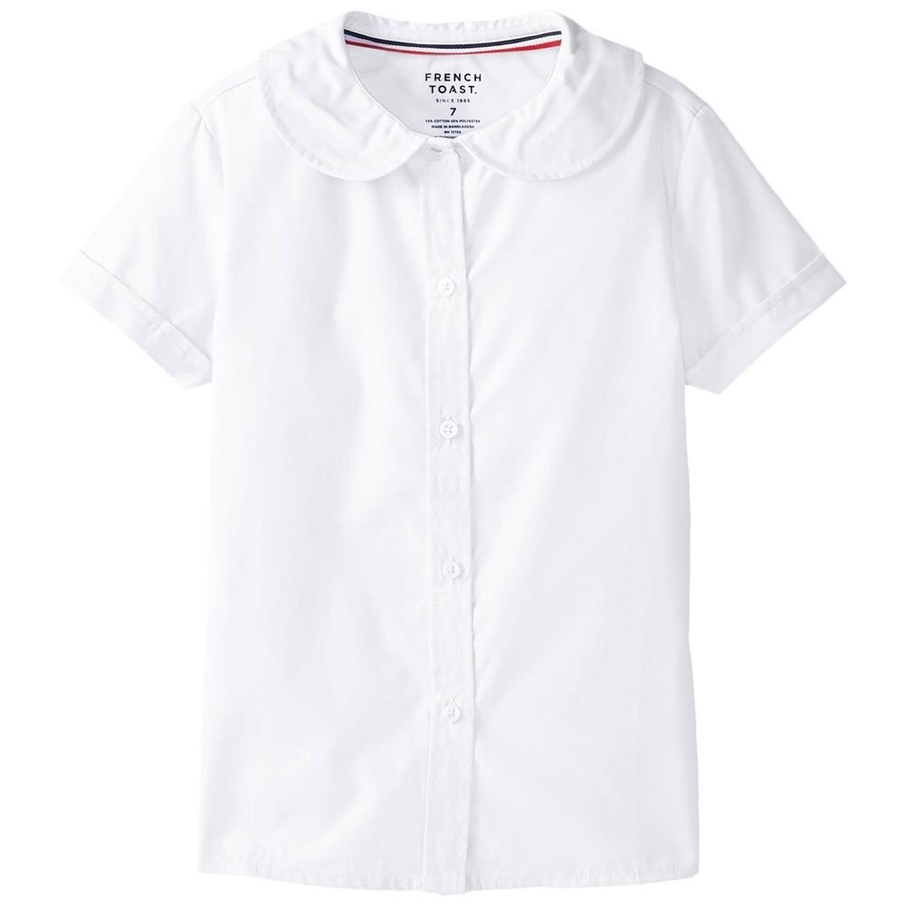 Shop French Toast Girls Peter Pan Short Sleeve Button Down Shirt
