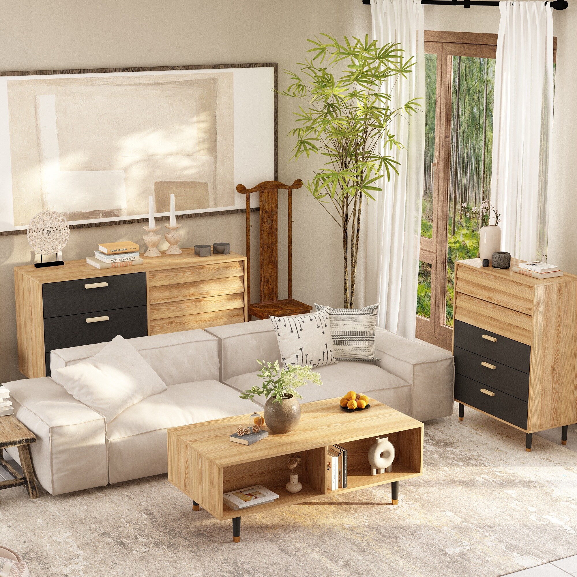 Versatile Home Furniture Set Coffee Table Chest and Dresser Bedroom