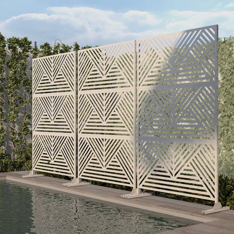 2Set Patio Outdoor Privacy Metal Screens and Panels