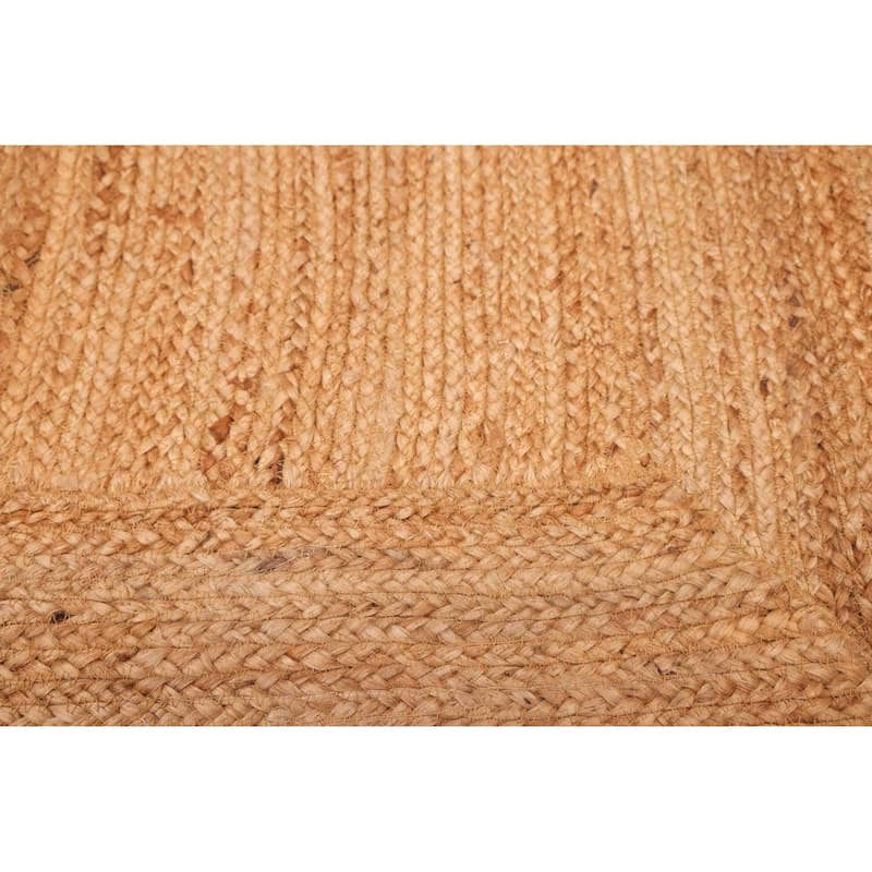 ECARPETGALLERY Braided Weave Palas Denizli Tan Jute Rug - 5'4 x 7'4