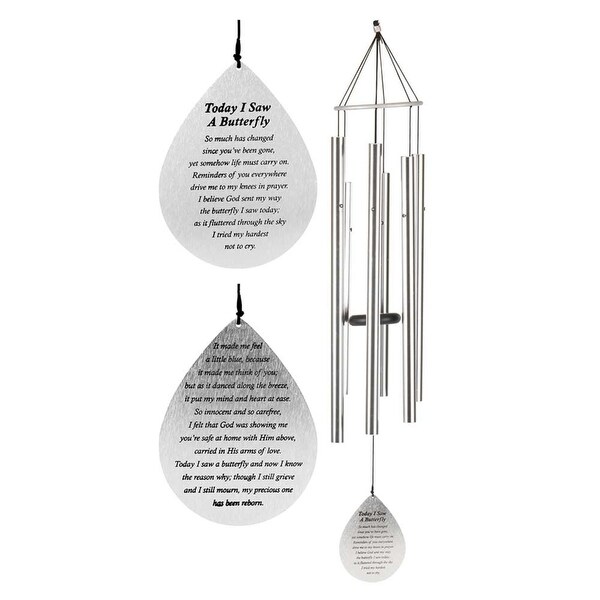 42" Silver Colored and Black WinChime with Bell Tubes - N/A