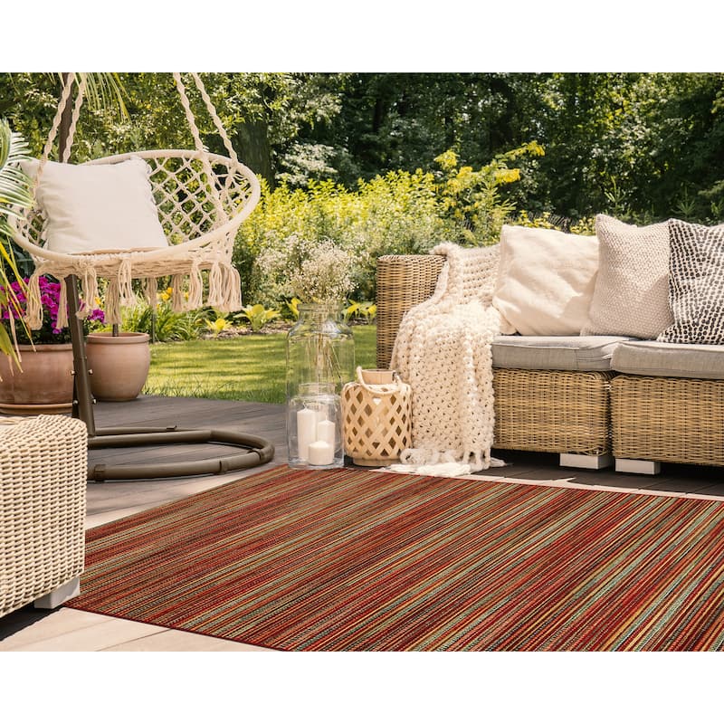 Liora Manne Marina Stripes Indoor/ Outdoor Area Rug