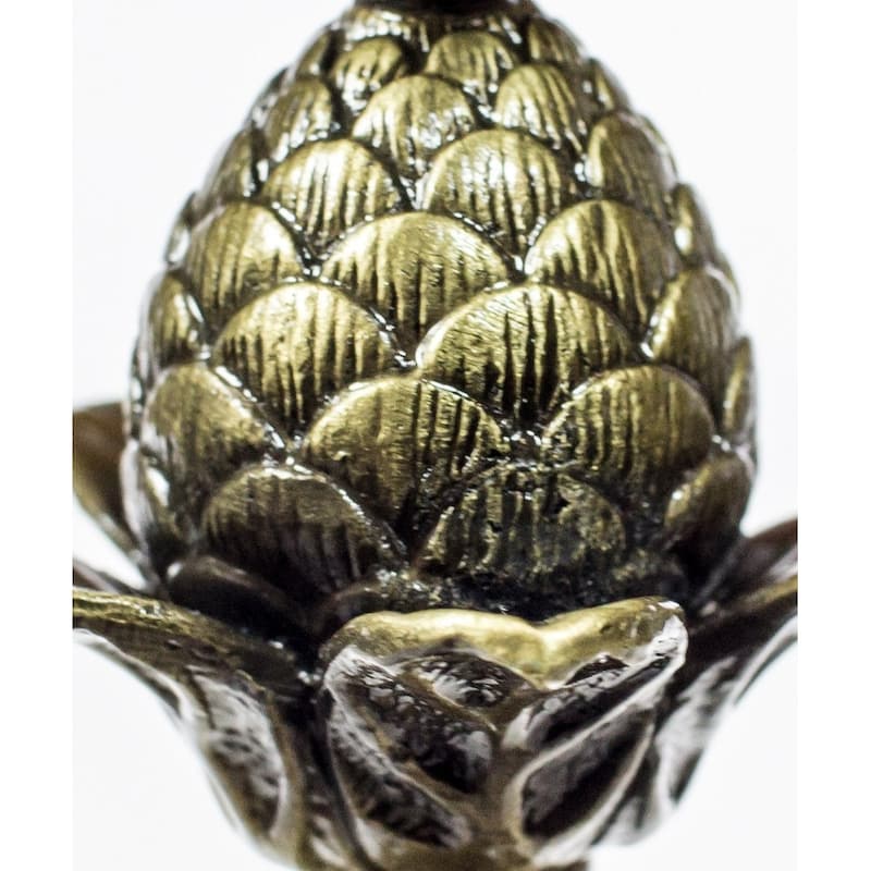 Blooming Pineapple Ceiling Fan Pull, 3"h with 12" Antiqued Brass Chain