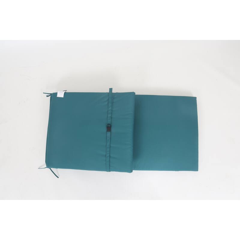 2pcs Set Outdoor Lounge Chair Cushion Replacement Patio Funiture Seat Cushion Chaise Lounge Cushion-Lake Blue