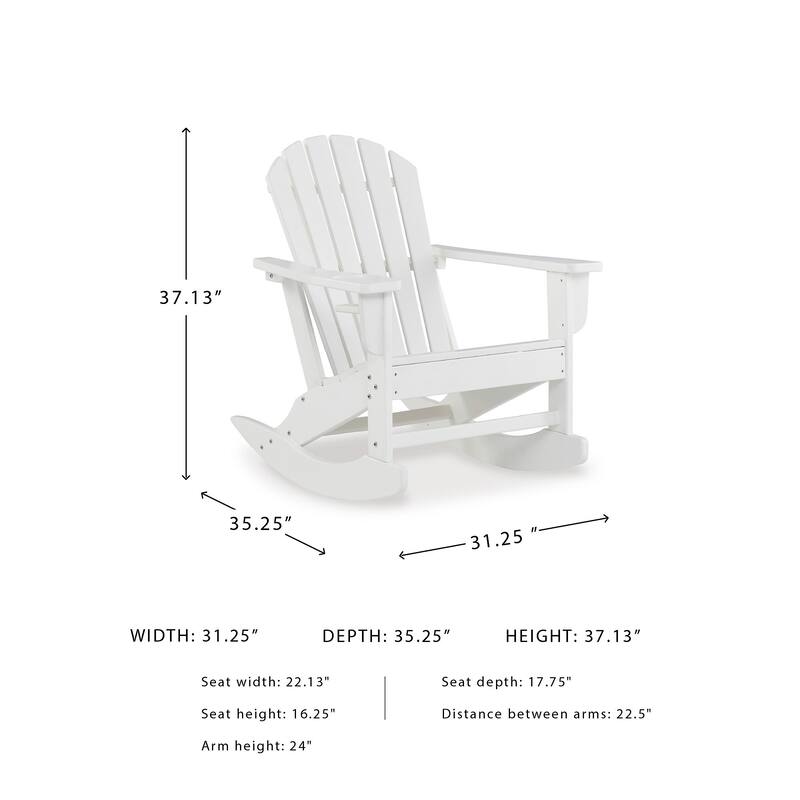 Signature Design by Ashley Sundown Treasure Outdoor Rocking Chair - 31.25" W x 35.25" D x 37.13" H