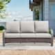 Option Brown Rattan - Beige Cushion