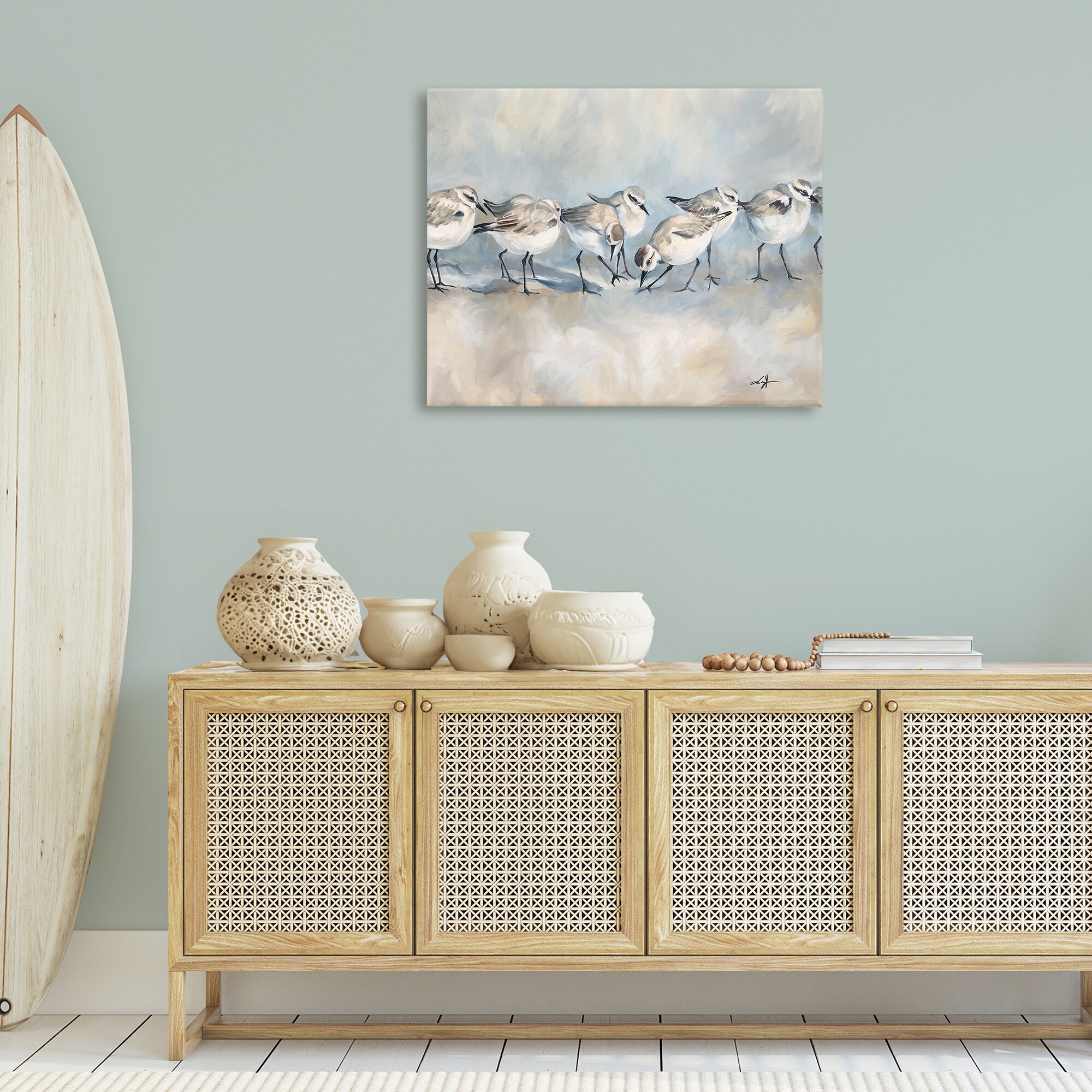 Stupell Sandpiper Birds Mirage Canvas Wall Art Design By Ramona