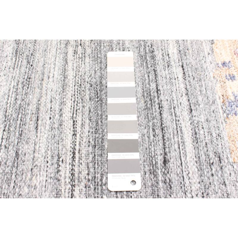 ECARPETGALLERY Flat-Weave Ankara FW Grey Wool Kilim - 5'2 x 7'7