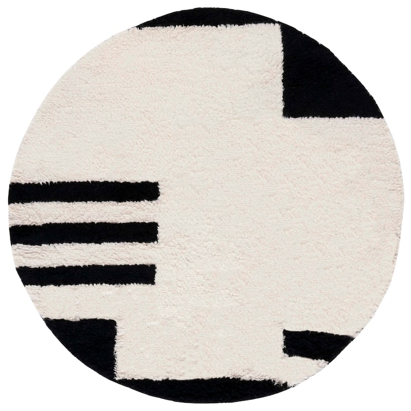 SAFAVIEH Handmade Casablanca Shag Ishild Mid-Century Modern Wool Rug