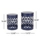 preview thumbnail 6 of 30, Metal Cylindrical Coffee Table, 2-Piece Side Table Set, Plant Stand with Overlapping Circle Iron-cut Design for Balcony