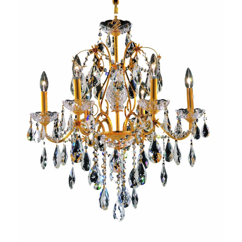 Fleur Illumination Collection Chandelier D:24in H:21in Lt:6 Gold Finish