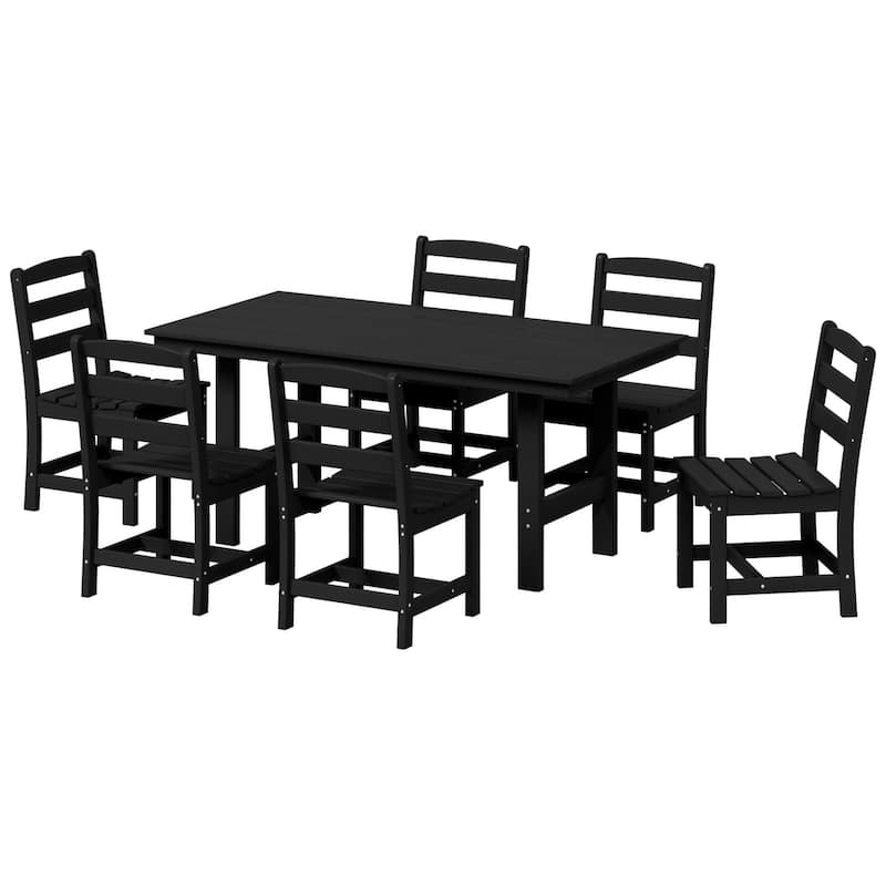 Shoreside 7-Piece Side Chair Dining Set - Black