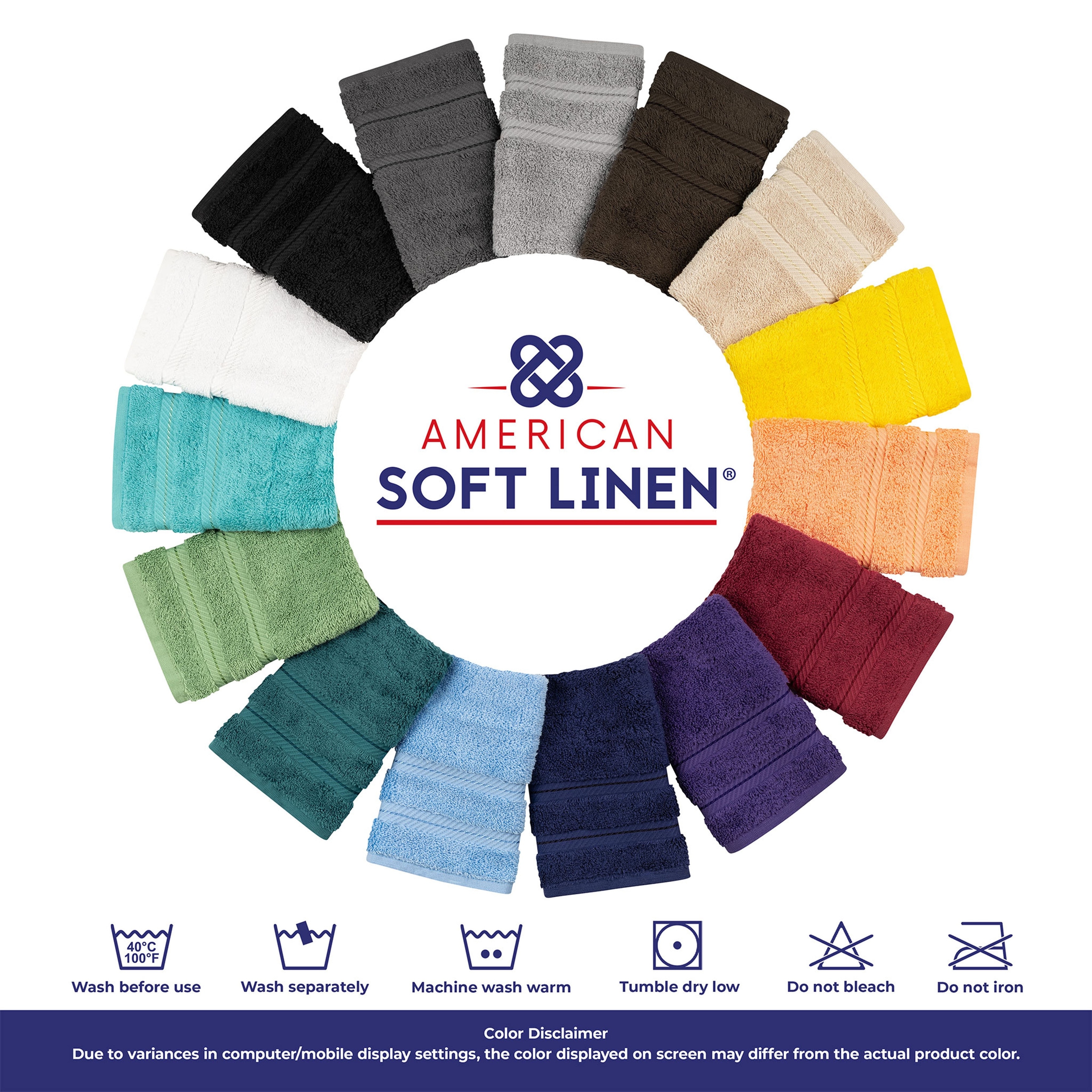 American Soft Linen 4-Piece Turkish Hand Towel Set