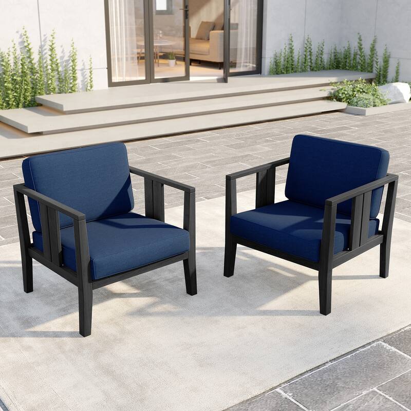 Outdoor Teak Solid Wood Patio Furniture Set Loveseat Armchair Table Collection