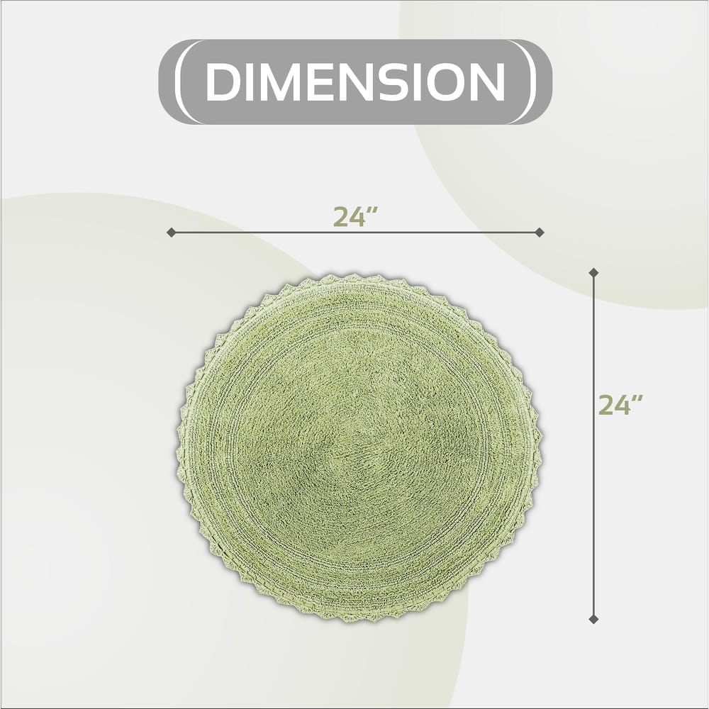 Better Trends Bath Rugs 100% Cotton Soft & Water Absorbent Reversible Tufted Bathroom Rug for Shower, Sink Mats Lilly Crochet