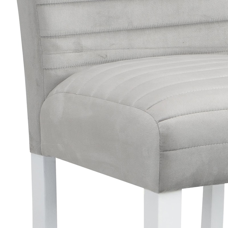 Staccato Grey and White Upholstered Counter Height Stools (Set of 2)