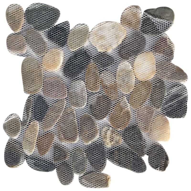 Rivera Natural Stone Sliced Pebble Mosaic Tile