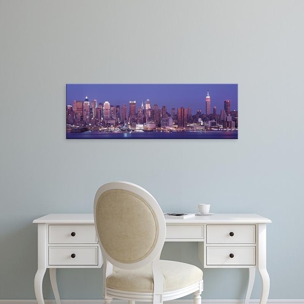 Easy Art Prints Panoramic Images's 'Dusk, West Side, NYC, New York City, US' Premium Canvas Art