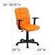 preview thumbnail 7 of 11, Mid-Back Quilted Vinyl Swivel Task Office Chair with Arms