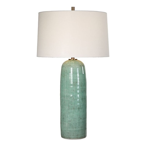 slide 2 of 7, Uttermost Andale Crackled Teal Table Lamp - N/A