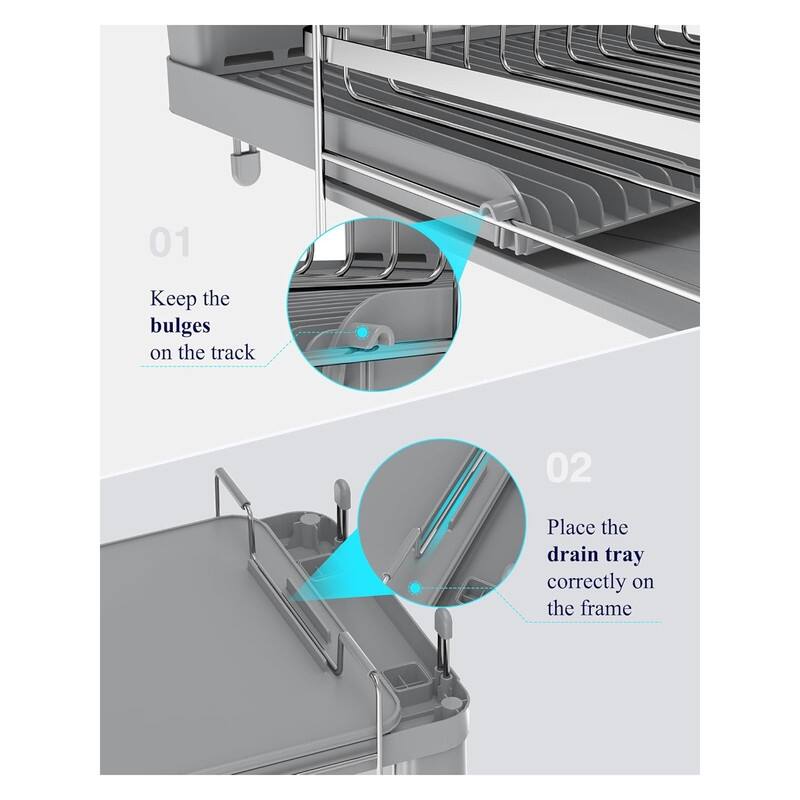 Large Dish Drying Rack - Extendable Dish Rack