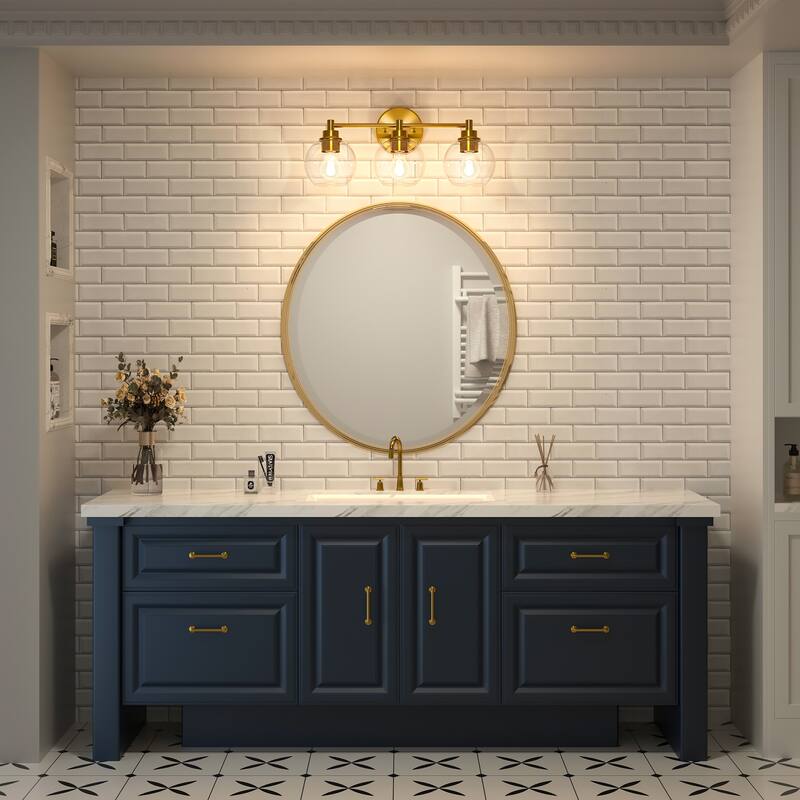 Dimmable Bathroom Vanity Light Globe Glass Shades