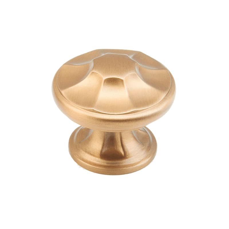 Schaub and Company Empire 1-3/8" Decorative Round Mushroom Cabinet - Brushed Bronze