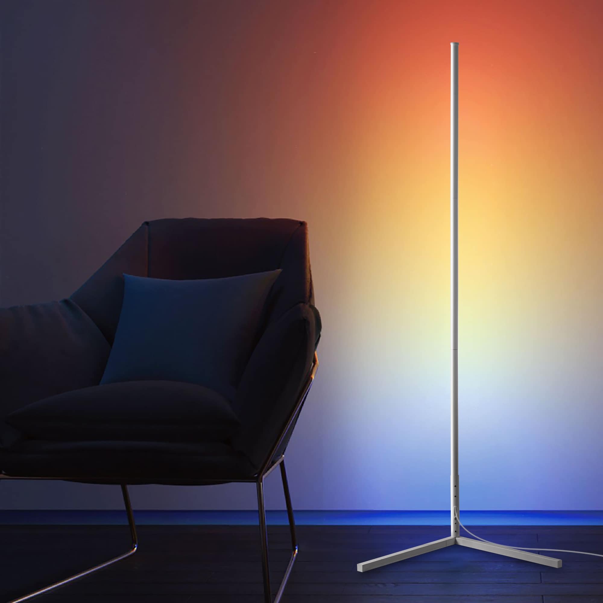 55 RGB Metal Corner Lamp Minimalist LED Floor Lamp - On Sale