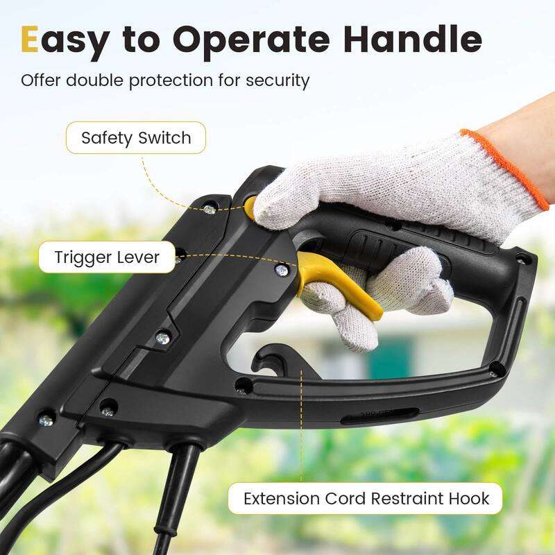 Ironmax Corded Electric Tiller Cultivator, 10 Amp Powerful Foldable - See Details