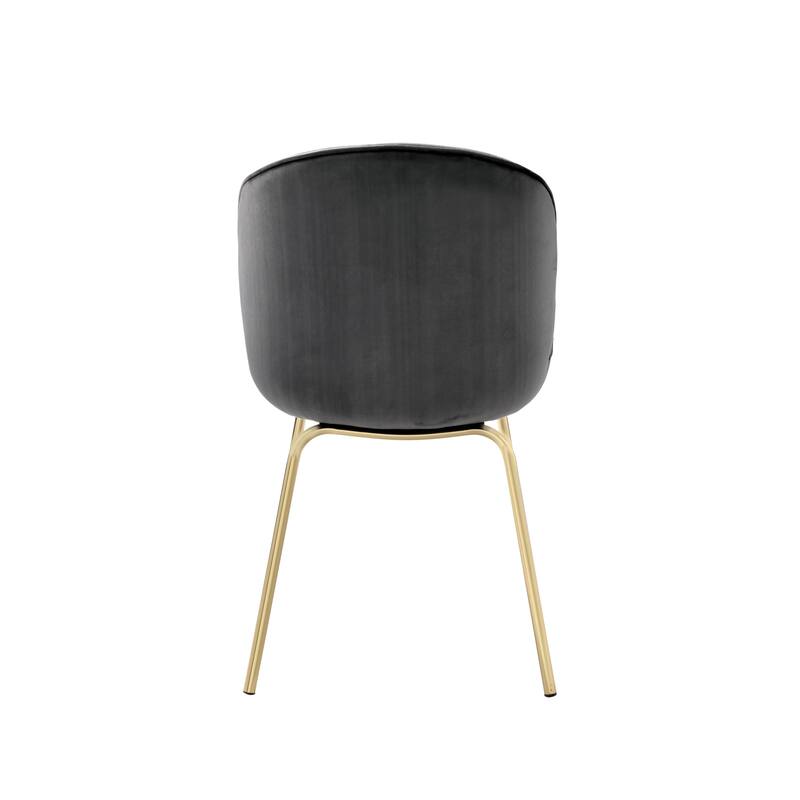 Chuchip Velvet & Gold Finish Side Chair