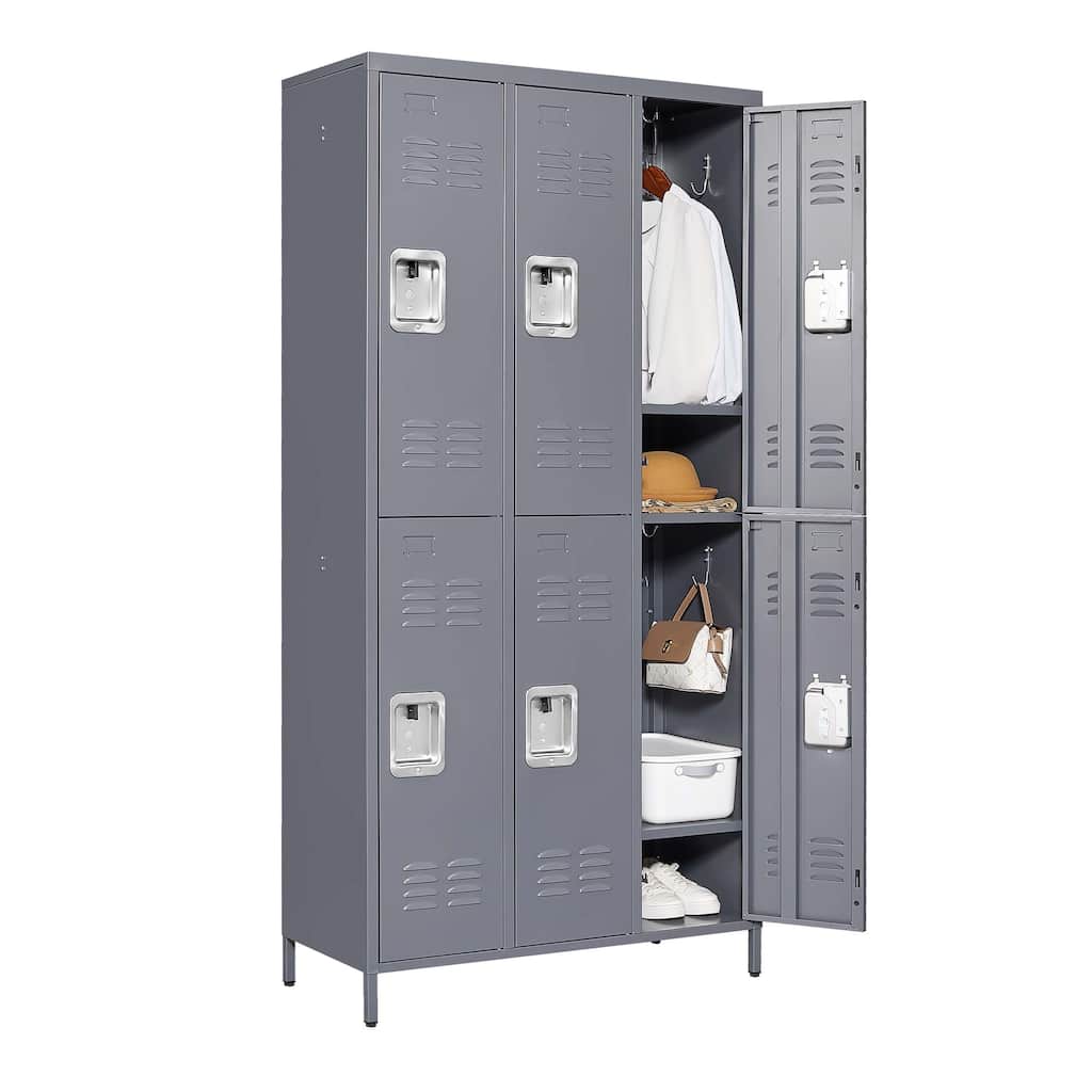6 Door 72"H Metal Lockers With Lock