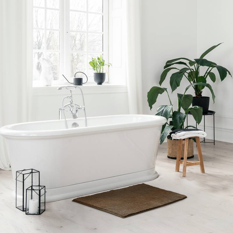 Resort Collection Plush Shag Chenille 2-Piece Bath Mat Set
