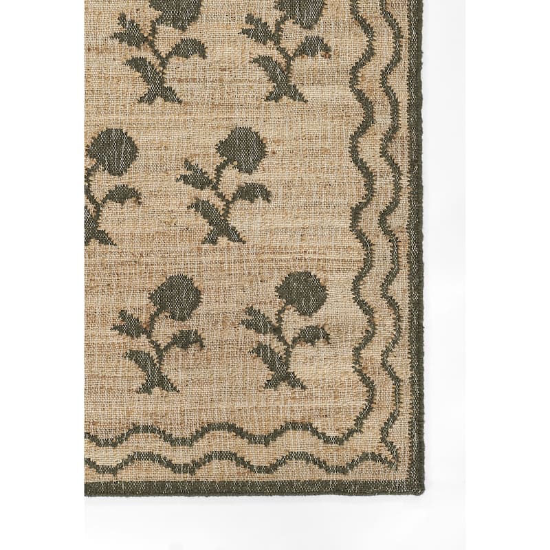 Erin Gates by Momeni Orchard Leaning Flower Hand Woven Wool and Jute Area Rug