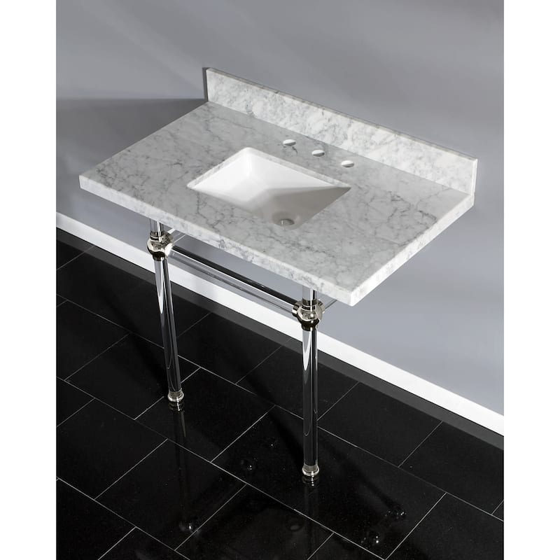 Kingston Brass Templeton 36" Rectangular Marble Wall Mounted Bathroom
