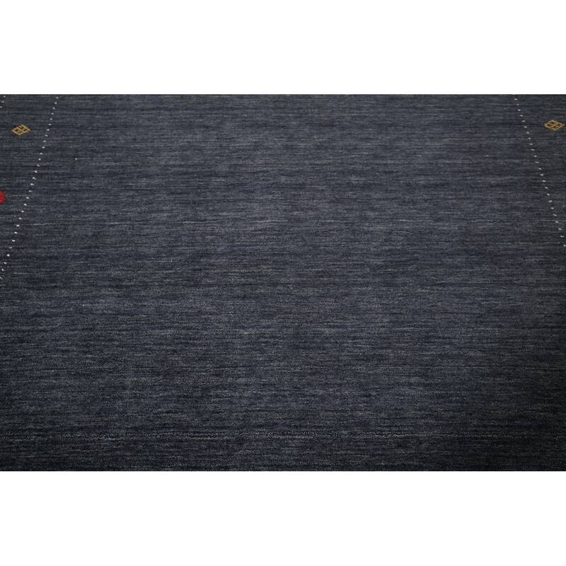 Gabbeh Indian Rug Hand-Knotted Oriental Wool Carpet - 7'11"x 9'8"