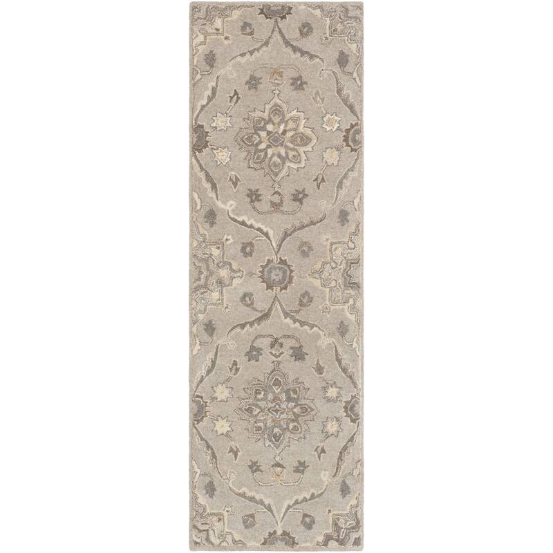 Robyn Handmade Transitional Medallion Wool Area Rug