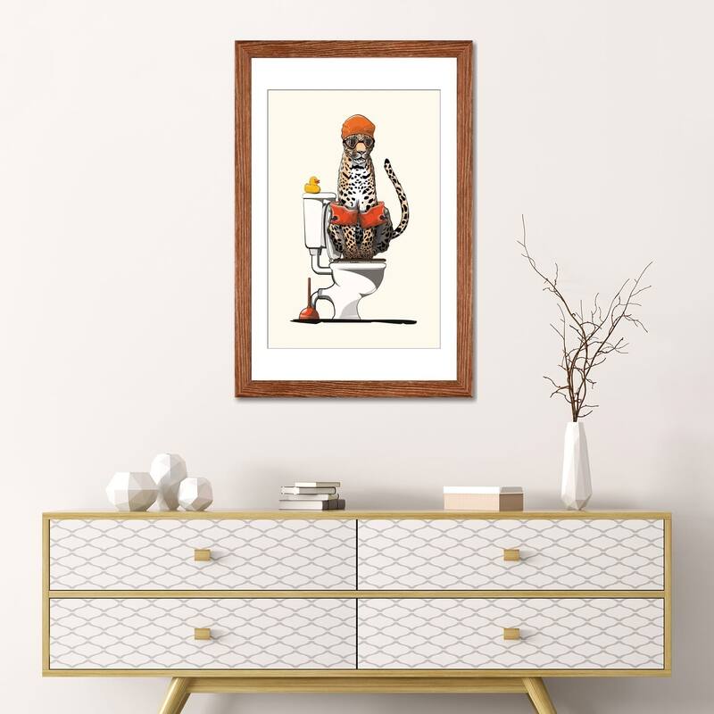 iCanvas "Leopard On The Toilet" by WyattDesign