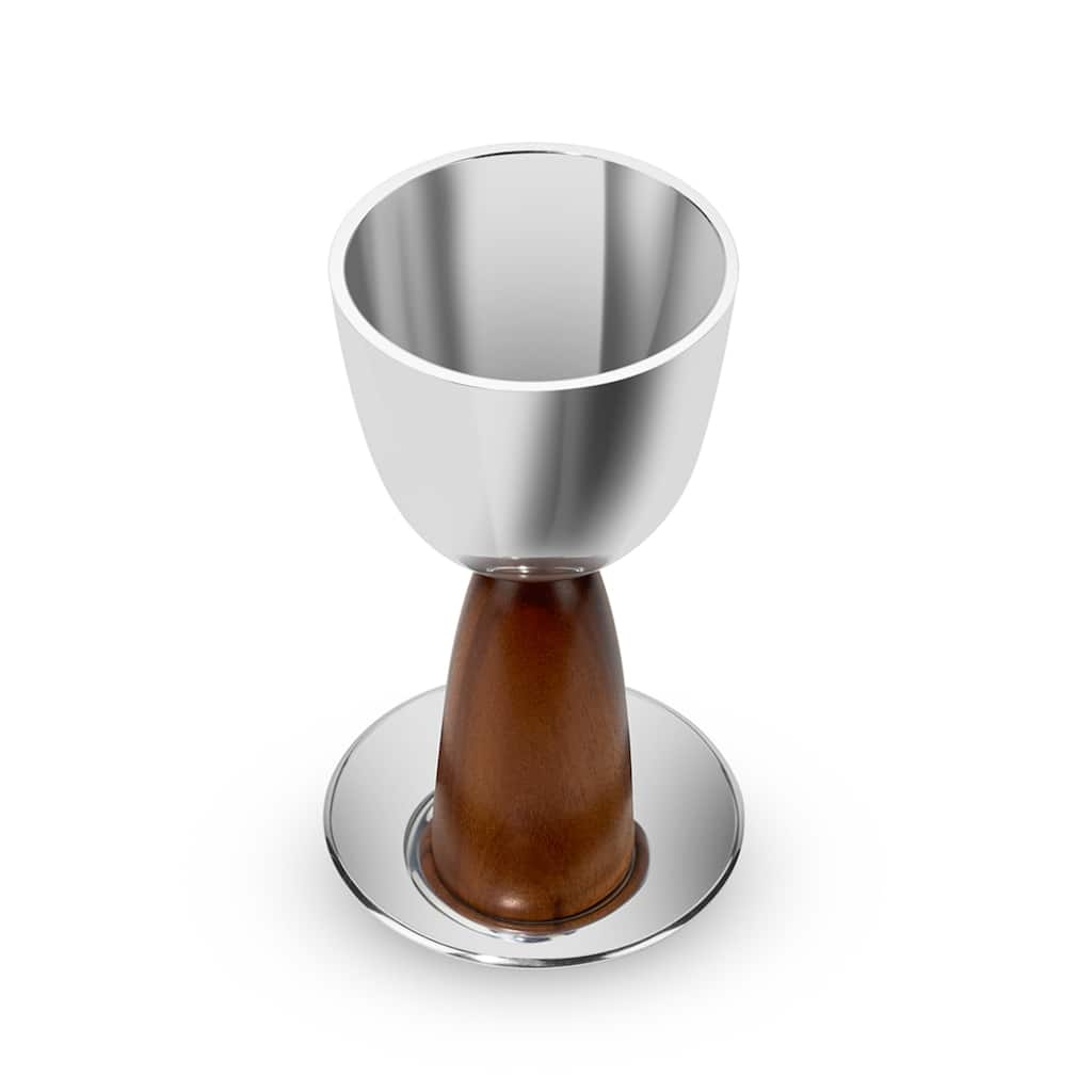 Nambé Judaica Kiddush Cup and Saucer Set - 7" Goblet with 4" Base