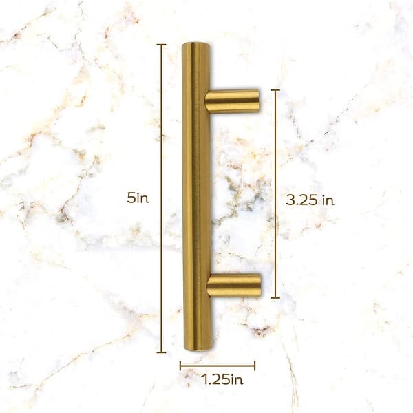 35Pack Satin Gold Pulls 5Inch Stainless Steel Pulls