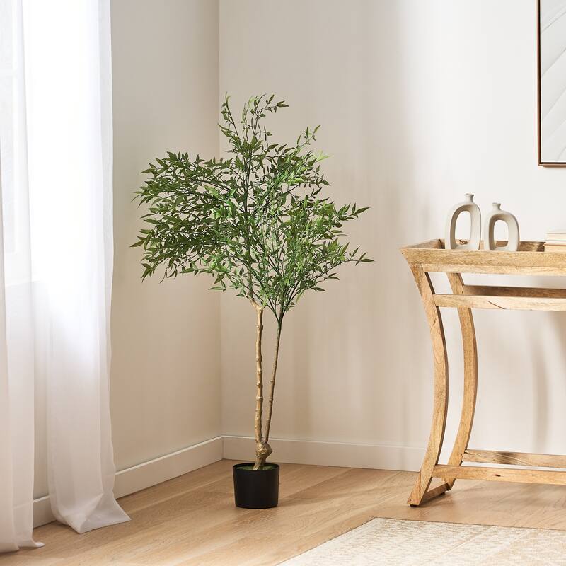 120cm Artificial Nandina Plant Potted Indoor Outdoor Home Decor - Green