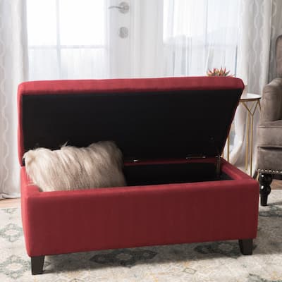 Breanna Modern Upholstered Storage Ottoman by Christopher Knight Home