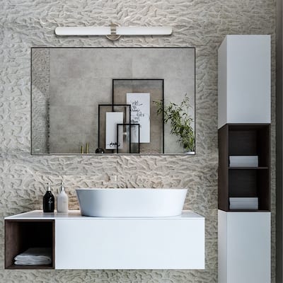 Paragonah 1-Light Dimmable LED Brushed Nickel Bath Bar - Brushed Nickel - Brushed Nickel