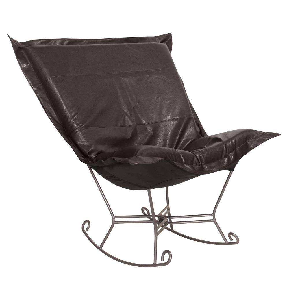 Allan Andrews Scroll Puff Rocker with Titanium Frame, Avanti Collection