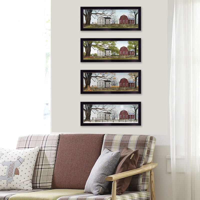 TrendyDecor4U Traditional "Four Seasons Collection II" 4-Piece Vignette by Billy Jacobs