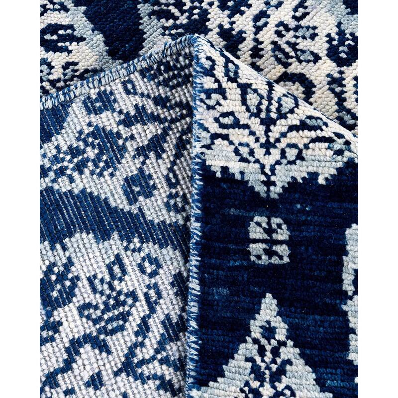 Ganga One-of-a-Kind Handmade Area Rug, Blue - 9' 1" x 11' 8"