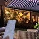 preview thumbnail 8 of 7, ALEKO Motorized LED 20 x 10 ft Half Cassette Retractable Awning Multi-Stripe Red
